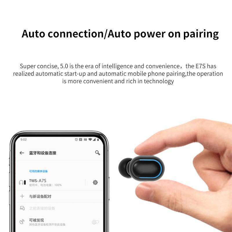 True Wireless Earbuds Bluetooth Headphones Sports Earphones TWS In-Ear Headsets with Microphone MIC Waterproof for Mobile Phone